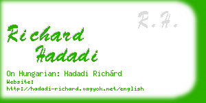 richard hadadi business card