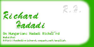 richard hadadi business card